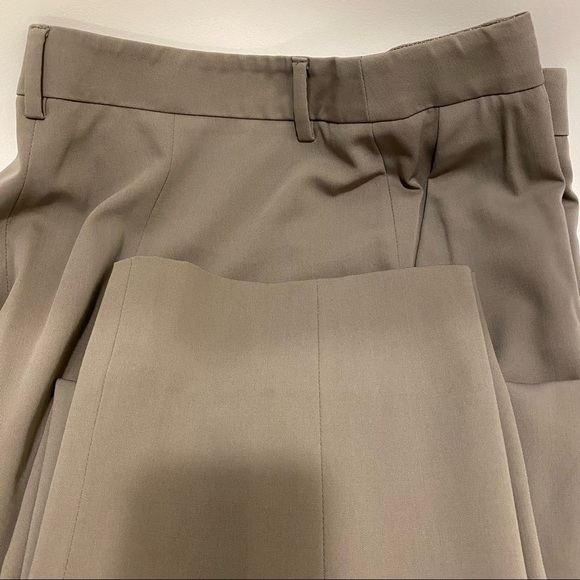 Giorgio Armani Straight Leg Pants Cropped with High rise Slit Pocket Grey 6 IT42 - Picture 6 of 7